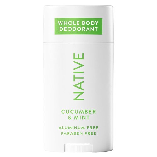 Native Whole Body Deodorant - Cucumber & Mint Scent | 72-Hour Odor Protection, Aluminum-Free, 2.3oz