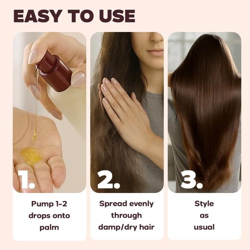 HerStyler Hair Serum - Nourishing Argan Oil & Vitamin E for Anti-Frizz | Non-Greasy Shine for All Hair Types