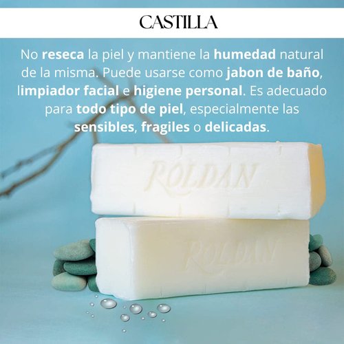 Jabon de Castilla Roldan Castile Soap 4 Oz 1/4lb Sensitive Baby Skin Hypoallergenic Soap