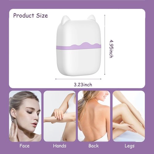 Ice Roller for Face and Eyes,Mothers Day Gifts for Mom Wife,2 in 1 Face Roller and Travel Case,Facial Skin Care Tools,Gifts for Her Women Mom Wife(Purple)
