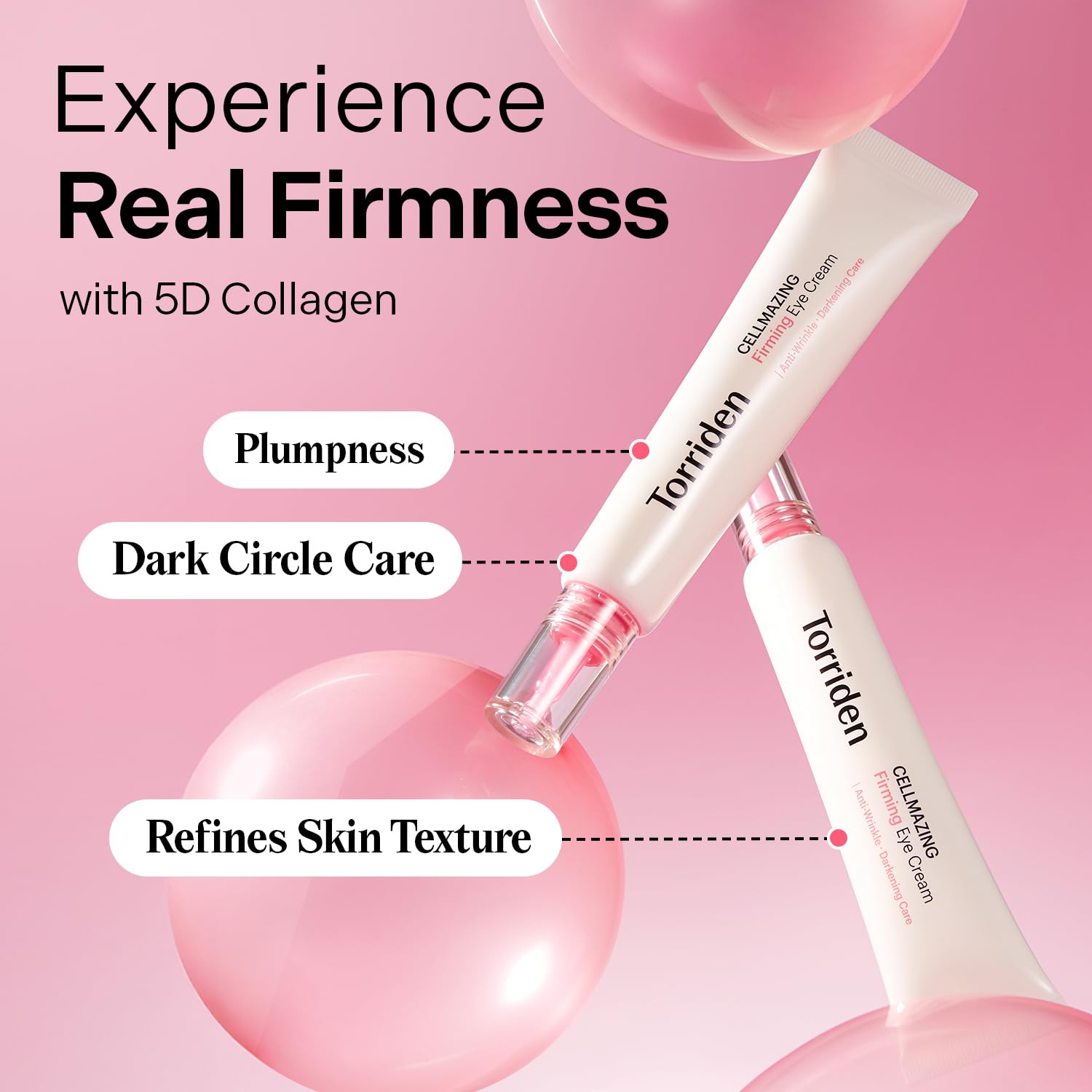Torriden CELLMAZING Collagen Firming Eye Cream - 30ml | Wrinkle Improvement & Dark Circle Care | 5D Collagen Complex, 4R Pure Retinol