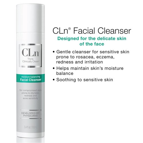 CLn® Facial Cleanser - Hydrating Formula for Dry, Eczema-Prone Skin | Fragrance-Free, 3.4 fl. oz.