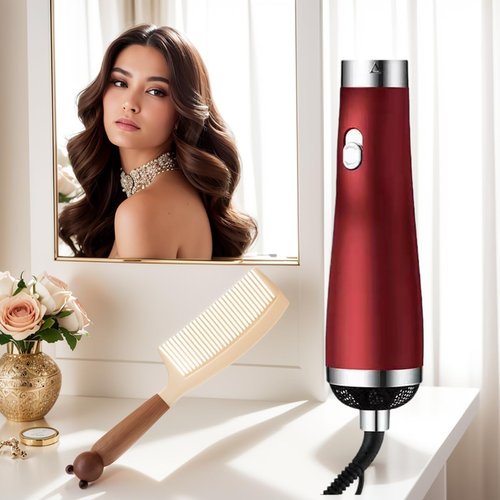 **Skiennix Portable Hair Dryer - High-Speed Travel Hair Dryer with Negative Ion Technology | 3 Heat/Speed Settings, Low Noise, Red**