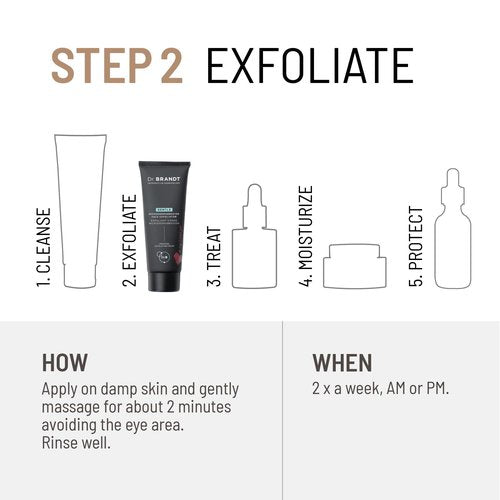 Dr. Brandt Microdermabrasion Face Exfoliator - Reduces Dull Skin, Uneven Texture, Fine Lines, Acne Scars & Wrinkles - 2.0 oz