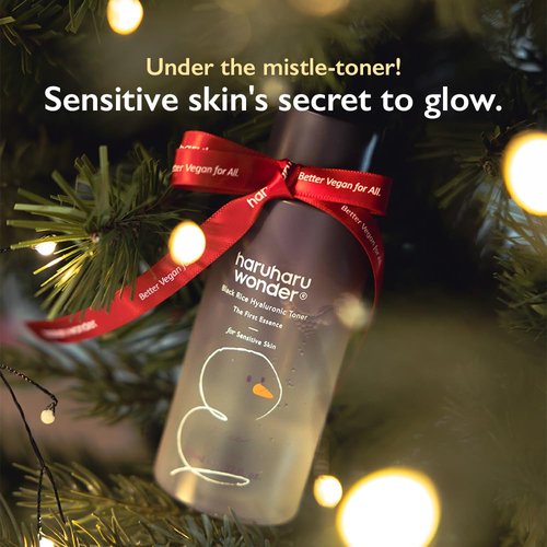 haruharu Wonder Black Rice Hyaluronic Toner for Sensitive Skin, Alcohol-Fragrance Free, Soothing, Hydrating, Holiday Stocking Stuffers, Glass Skin, Korean Skin Care, 5.07 fl.oz (Christmas Edition)