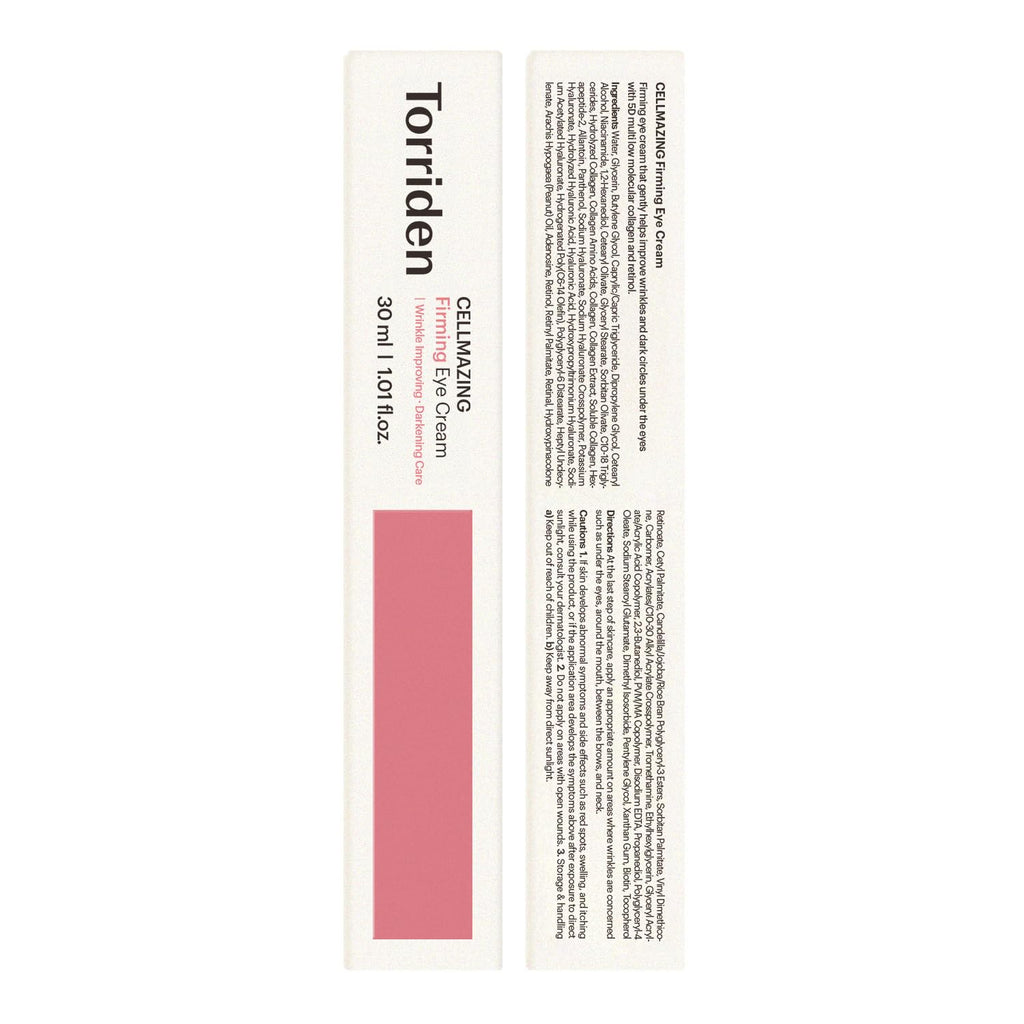 Torriden CELLMAZING Collagen Firming Eye Cream - 30ml | Wrinkle Improvement & Dark Circle Care | 5D Collagen Complex, 4R Pure Retinol