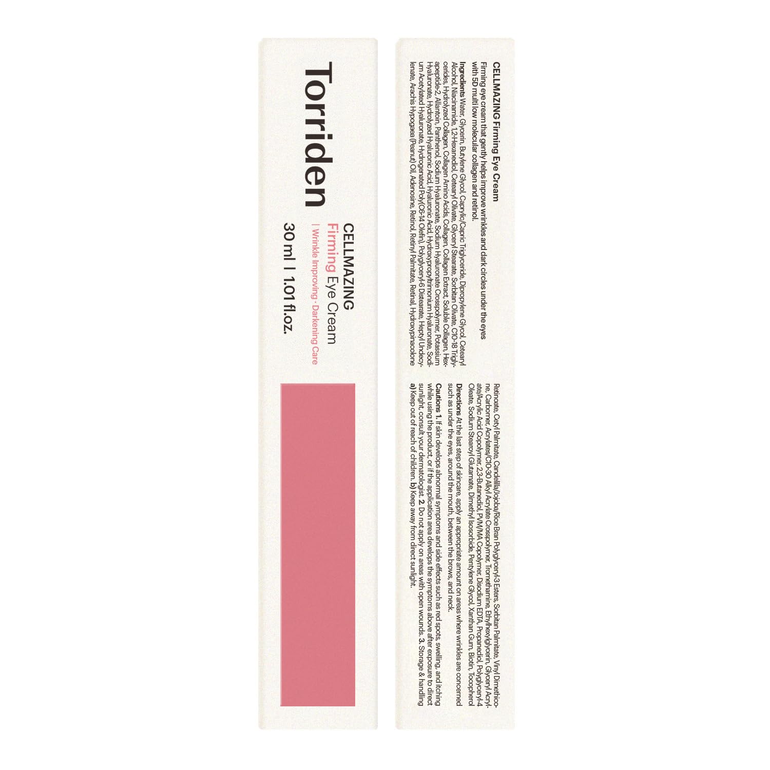 Torriden CELLMAZING Collagen Firming Eye Cream - 30ml | Wrinkle Improvement & Dark Circle Care | 5D Collagen Complex, 4R Pure Retinol