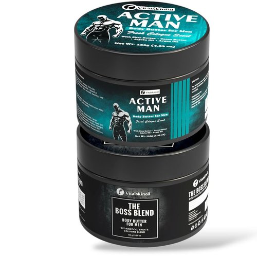Body Butter for Men Pack of 2, Cologne Scented Moisturizer Gift Set for Men