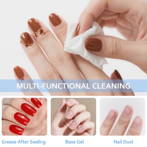 Skiennix Push-On Nail Cleaner - Gentle Surface Cleanser for Gel & Art | 160ml Pump Bottle