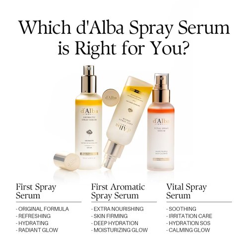 d'alba Piedmont White Truffle Vegan Gift Set, 2 bottles First Aromatic Spray Serum, Deep Hydration & Antioxidant Care, Vegan Facial Mist