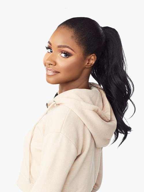 Sensationnel Instant Updown Halfwig Pony - Unit 11 4 Style in 1 Half Wig and Pony Wrap (1 JETBLACK)