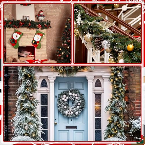 Clear Garland Hanger Ties - 12 Pack 10-Inch Silicone & Plastic Holiday Decor