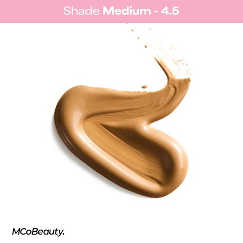 MCoBeauty Flawless Glow Luminous Skin Filter - 4-in-1 Primer & Highlighter - Medium 4.5 Dewy Tint with Squalane & Vitamin E - Vegan & Cruelty Free