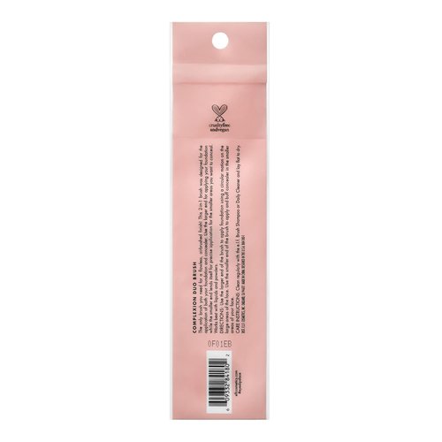 e.l.f. Complexion Duo Brush - Vegan Makeup Brush for Flawless Foundation & Concealer Application