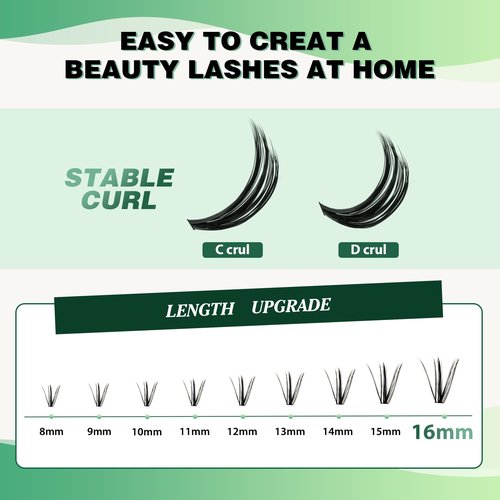 Lash Clusters 300pcs Eyelash Clusters 30D 0.07D Curl 12mm DIY Eyelash Extension KEYYOU Large Tray Volume Soft&Natural Individual Lashes(30D-0.07D,12）