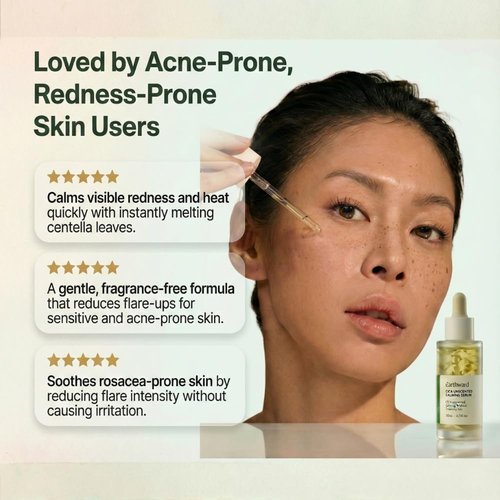 **Skiennix Centella Serum - Soothing Ampoule for Acne-Prone Skin | 30ml Unscented Formula**