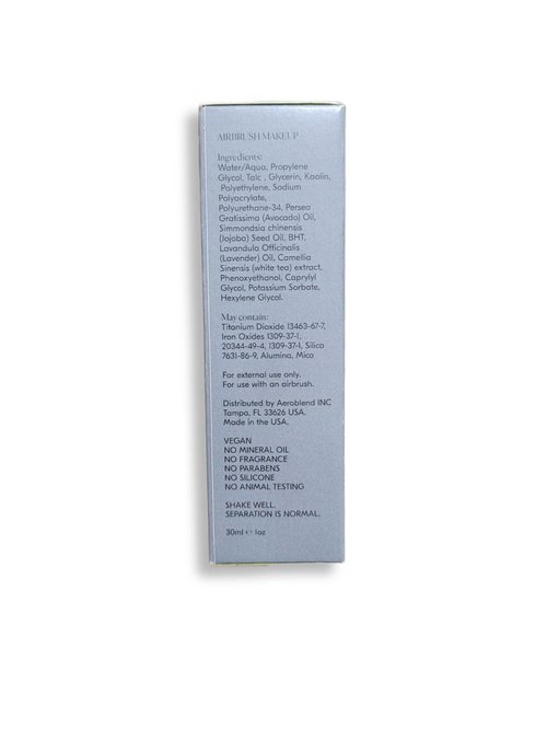 AEROBLEND Airbrush Foundation Makeup: Professional, Water-Based, Buildable, Long-wearing, For all skin types, 1 oz (N20)
