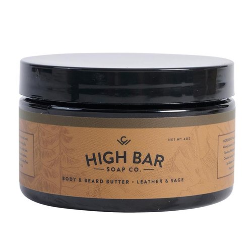 Body & Beard Butter by Luxe | Vegan, Gluten-Free Men's Grooming - 4 oz Leather & Sage