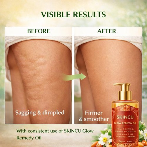 SKINCU Glow Remedy Oil - Nourishing Body Oil for Firm Skin | 100ml (3.38 fl oz)