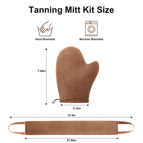 ANSPHIE 3 Pack Self Tanner Mitt Applicator Kit - Premium Sunless Tanning Mitts & Gloves Set with Double-Sided Waterproof Design for Streak-Free Application