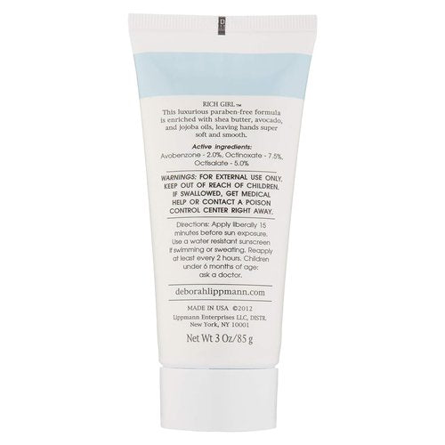 Deborah Lippmann Rich Girl Hand Cream - Moisturizing Lotion with Shea Butter & SPF 25 | 3 Ounce