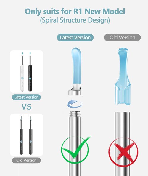 Bebird Replacement Tips Ear-10 PCS Ear Wax Removal Tips for Wet/Dry Earwax Cleaning- Original BEBIRD Ear Cleaner Tips Ear Wax Removal Tool Set for R1 /W3/R3/M9/T15/X3/D3Pro/X1+Plus (Dia. 3.5mm)