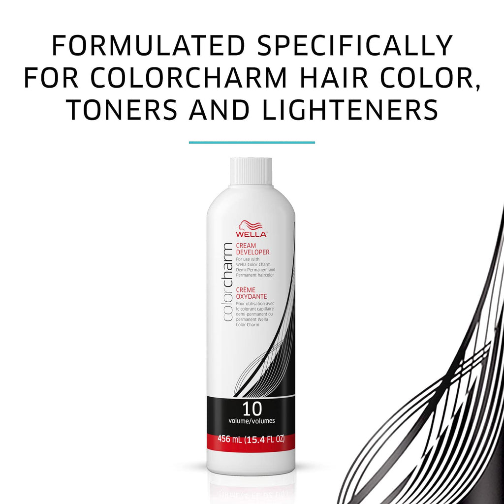 WELLA ColorCharm Demi-Permanent Hair Color - Glossy Gray Coverage in 9CB Light Beige Blonde + 10 Vol Developer