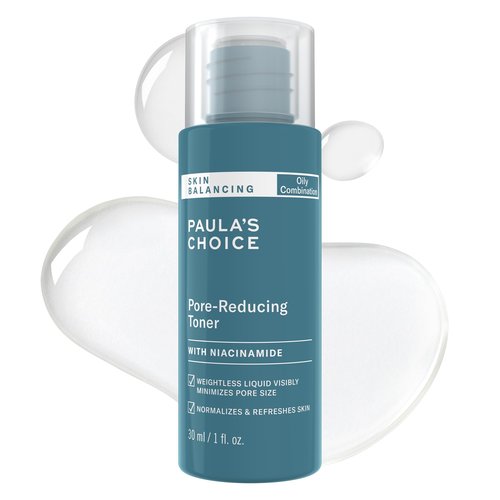Paula's Choice Skin Balancing Pore-Reducing Face Toner with Niacinamide for Combination & Oily Skin, Minimizes Large Pores, Controls Oil & Shine, Acne-Prone Friendly, Travel Size, 1 Fl Oz