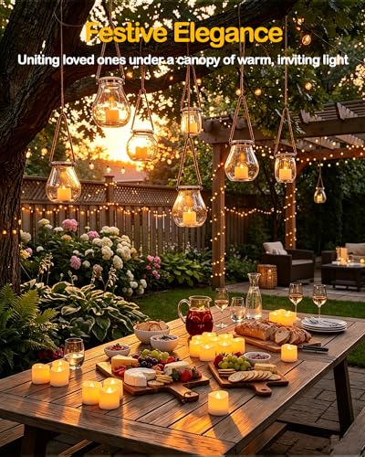 Battery Operated LED Tea Lights Set - 24 Pcs, 200+ Hours, Realistic Flicker
