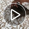 Ridhi Oak Brown Ruffle Hand Block Print Cotton Tablecloth 60x120 Inches - Rectangular