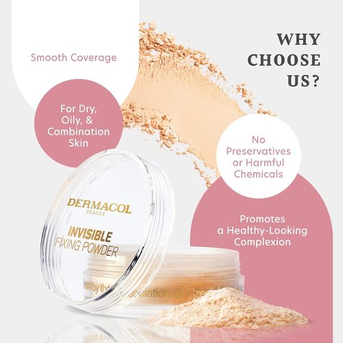 Dermacol Invisible Fixing Powder - Natural Finish for Long-Lasting Makeup | 10g