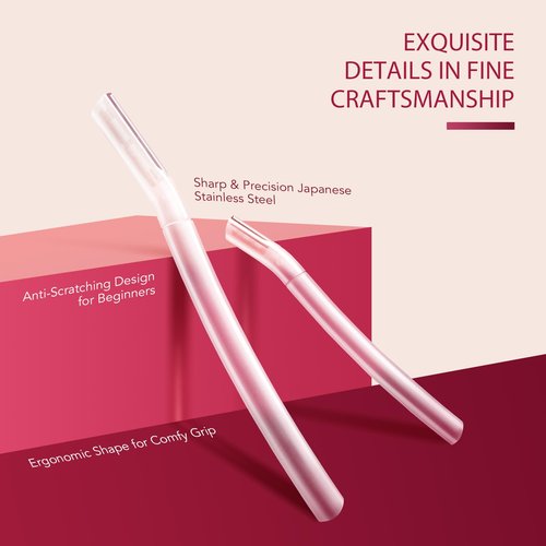 Dermaplane Razor for Women Face, (6 Count) Professional Dermaplaning Tool for Peach Fuzz, Facial and Eyebrow Hair Removal, Gentle Skin Exfoliation Blade