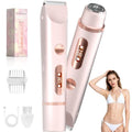 Fanovae Bikini Trimmer for Women – Gentle Electric Razor for Sensitive Areas, Waterproof USB-C Rechargeable Shaver for Body & Face, Stocking Stuffers Holiday Gift (Petal Pink with LED)