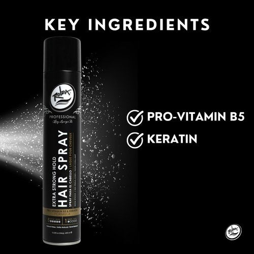 Rolda Extra Strong Hold Hair Spray - Matte Finish, Pro-Vitamin B5, Humidity Resistant | 13.52oz