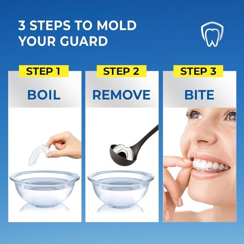 Mouth Guard for Grinding Teeth at Night: Mouth Guard for Sleeping - Night Guard for Teeth Grinding (4 Guards)