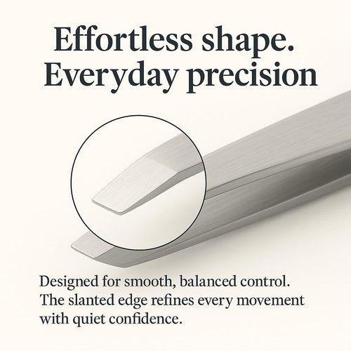 THEMOA Precision Tweezers Set – Stainless Steel Pointed & Slant Tip Tweezers for Eyebrow, Facial Hair, Ingrown Hair, Professional Beauty Tool with Case