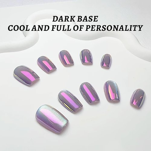 BEAUTNICE Chrome Nail Powder | Glazed Donut Mirror Effect Holographic Pigment | Professional-Grade Nail Art & Resin Craft Powder light-changing