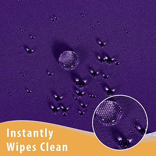 Obstal 2 Pack Purple Fitted Tablecloths for 4ft Rectangle Tables - Waterproof & Stain Resistant