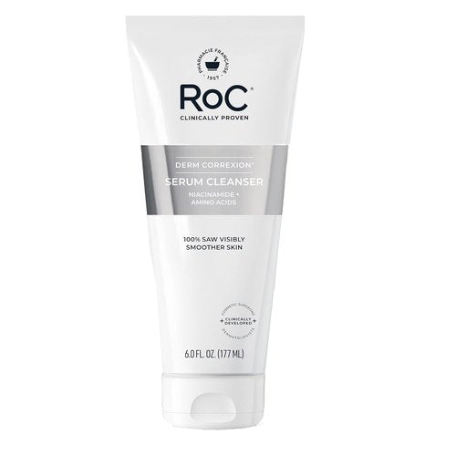 RoC Retinol Correxion Deep Wrinkle Serum - Anti-Aging Facial Cleanser with Niacinamide, 6 oz