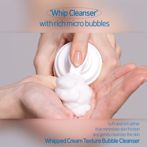 ETUDE SoonJung pH 6.5 Whip Cleanser Big Size, Mild Micro Foaming Face Wash for Sensitive Skin, Panthenol, Madecassoside for Soothing, Barrier Repair, Low pH, Vegan, Non-comedogenic 8.45 Fl Oz