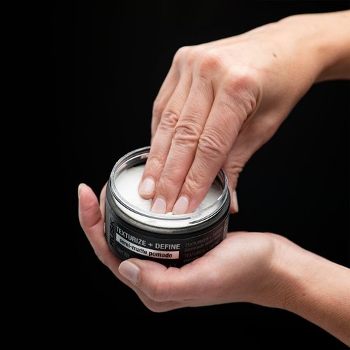 RUSK Semi-Matte Pomade - Texturize & Define Hair with Lightweight Humidity Resistance | 3.4 oz