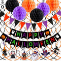 Halloween Party Decorations Set with Banners Swirls Honeycomb Balls - Indoor Outdoor