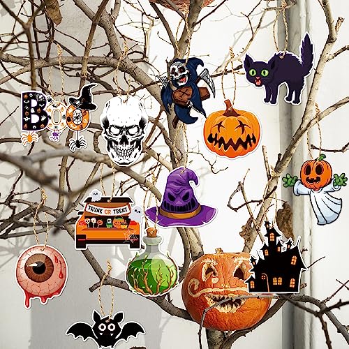 Halloween Tree Ornaments Set - Spooky Hanging Decorations for Indoor Home Party