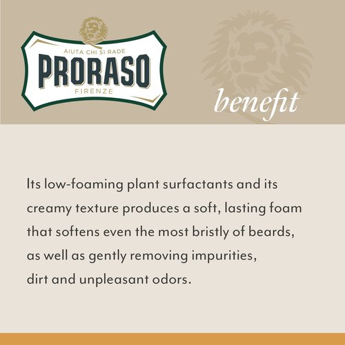 Proraso Wood and Spice Beard Wash - Moisturizing & Cleansing Cedarwood & Vanilla Beard and Face Wash - Men's Facial Cleanser - 6.8oz
