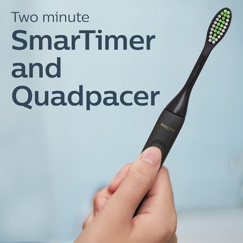 Philips One by Sonicare Rechargeable Toothbrush - Shadow Black | Compact & Powerful Cleaning