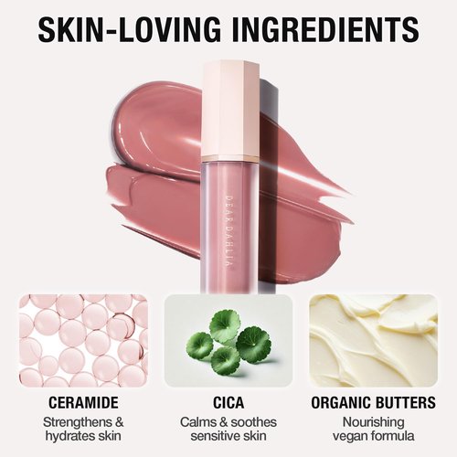Dear Dahlia Petal Drop Liquid Blush - Buildable Vegan Serum Blush for Natural Dewy Glow, Taffy, 0.14 oz