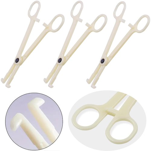 Piercing Clamps 25Pcs Piercing Forceps Septum Forceps Clamps Septum Slotted Disposable Piercing Clamps for Ear Nose Lip Navel Tongue Septum Belly Piercing Kit Piercing Tools