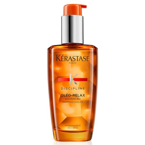 Kerastase Discipline Oleo-Relax Advanced Hair Oil - Anti-Frizz Conditioning Treatment | Moisturizes & Calms Dry Hair | 3.4 Fl Oz