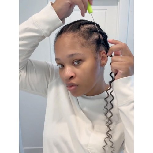 Ocean Wave Crochet Hair Pre Looped GoGo Curl Crochet Braids 12 Inch Ombre Brown Blonde Curly Hair Crochet Deep Water Wave Beach Curl Synthetic Braiding Hair Extensions 7 Packs 1B/30/27