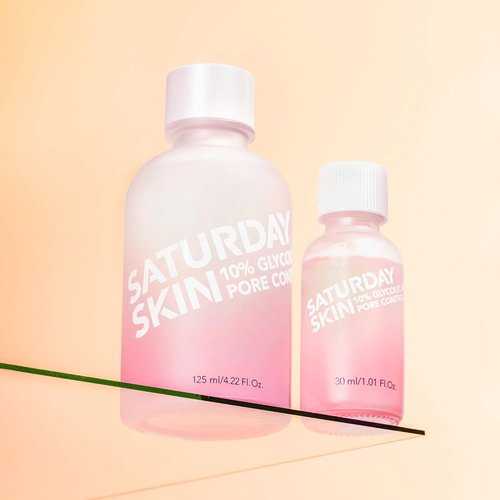 Saturday Skin Pore Clarifying Toner - 10% Glycolic Acid & AHA Deep Cleansing | Travel Size